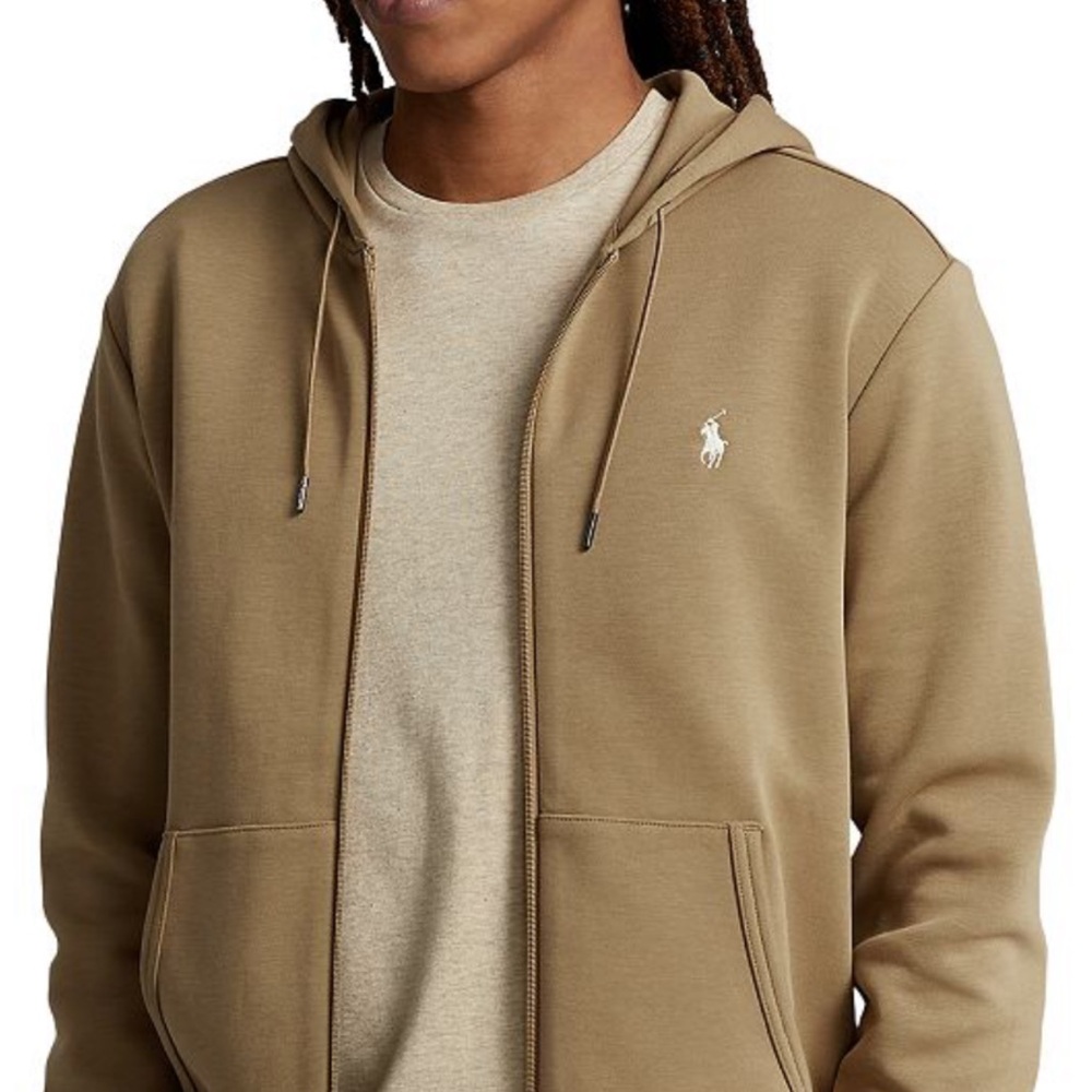 Polo ralph lauren men style hoodie swearshirt size medium tan beige brown - Picture 1 of 9
